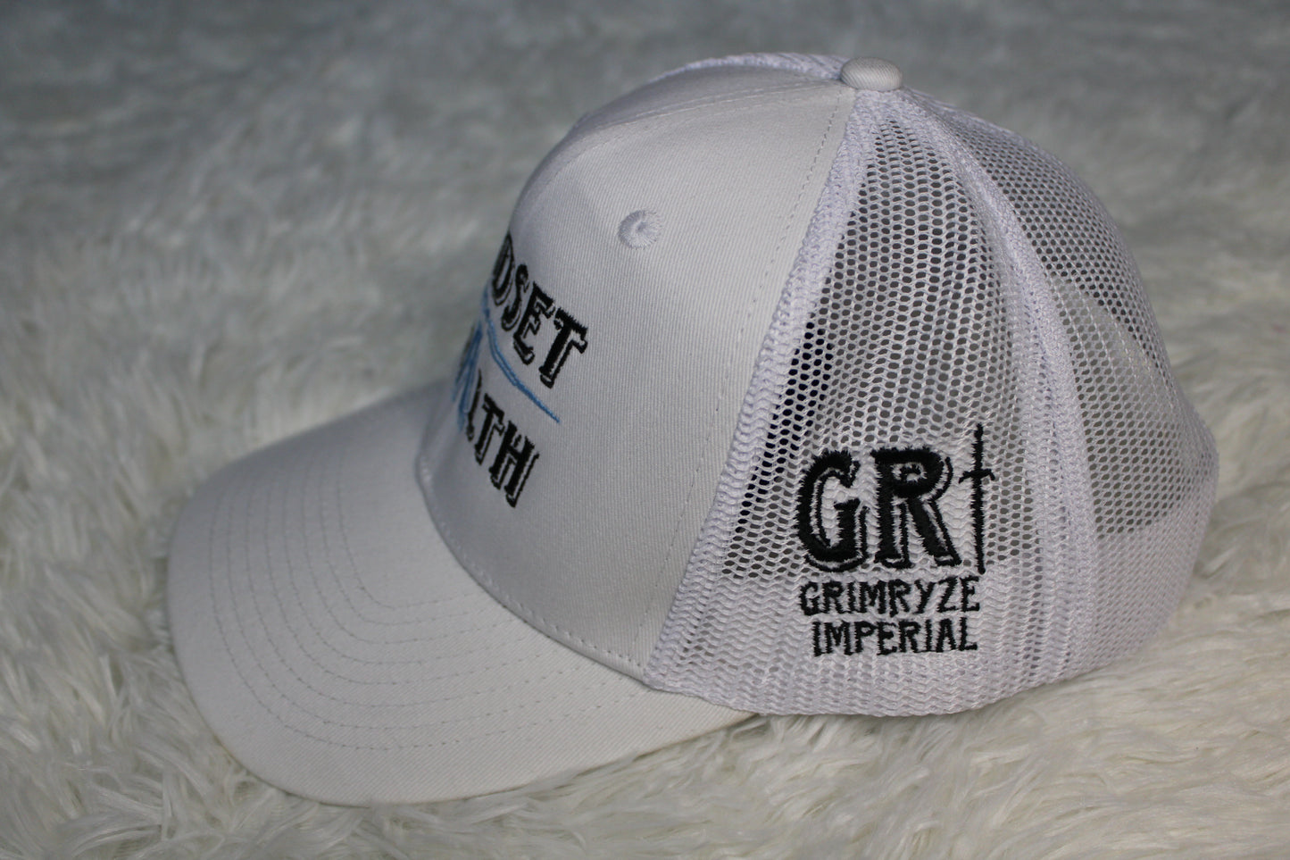 Mindset = Wealth Trucker Hat (White)