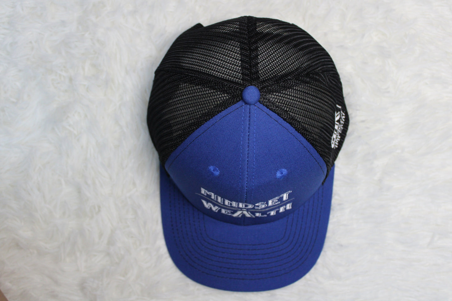 Mindset = Wealth Trucker Hat (Blue/Black)