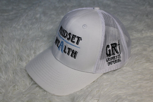 Mindset = Wealth Trucker Hat (White)