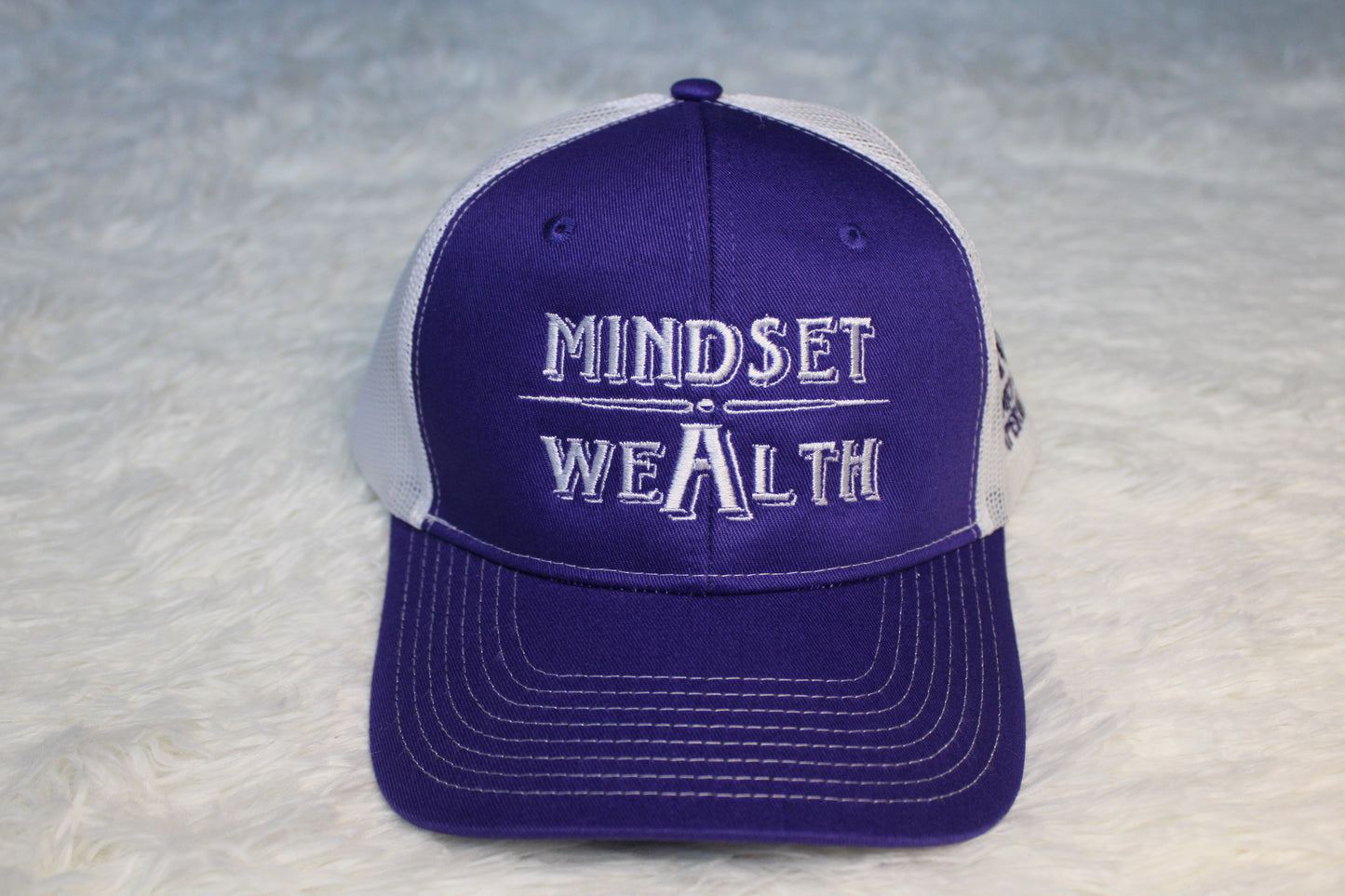 Mindset = Wealth Trucker Hat (Purple/White)