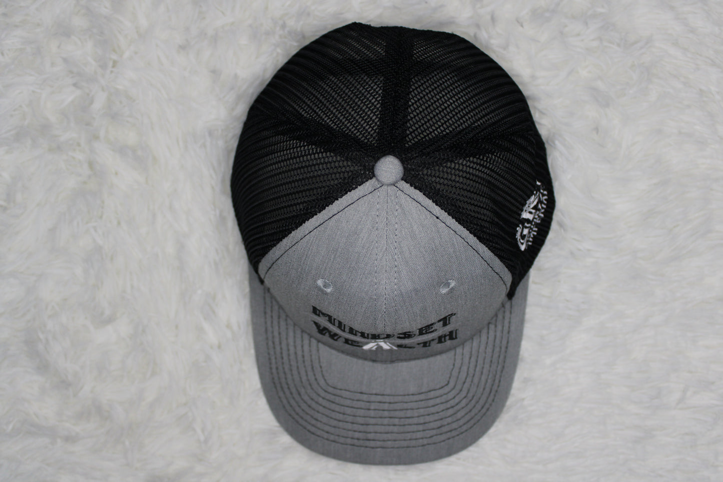 Mindset = Wealth Trucker Hat (Grey/Black)