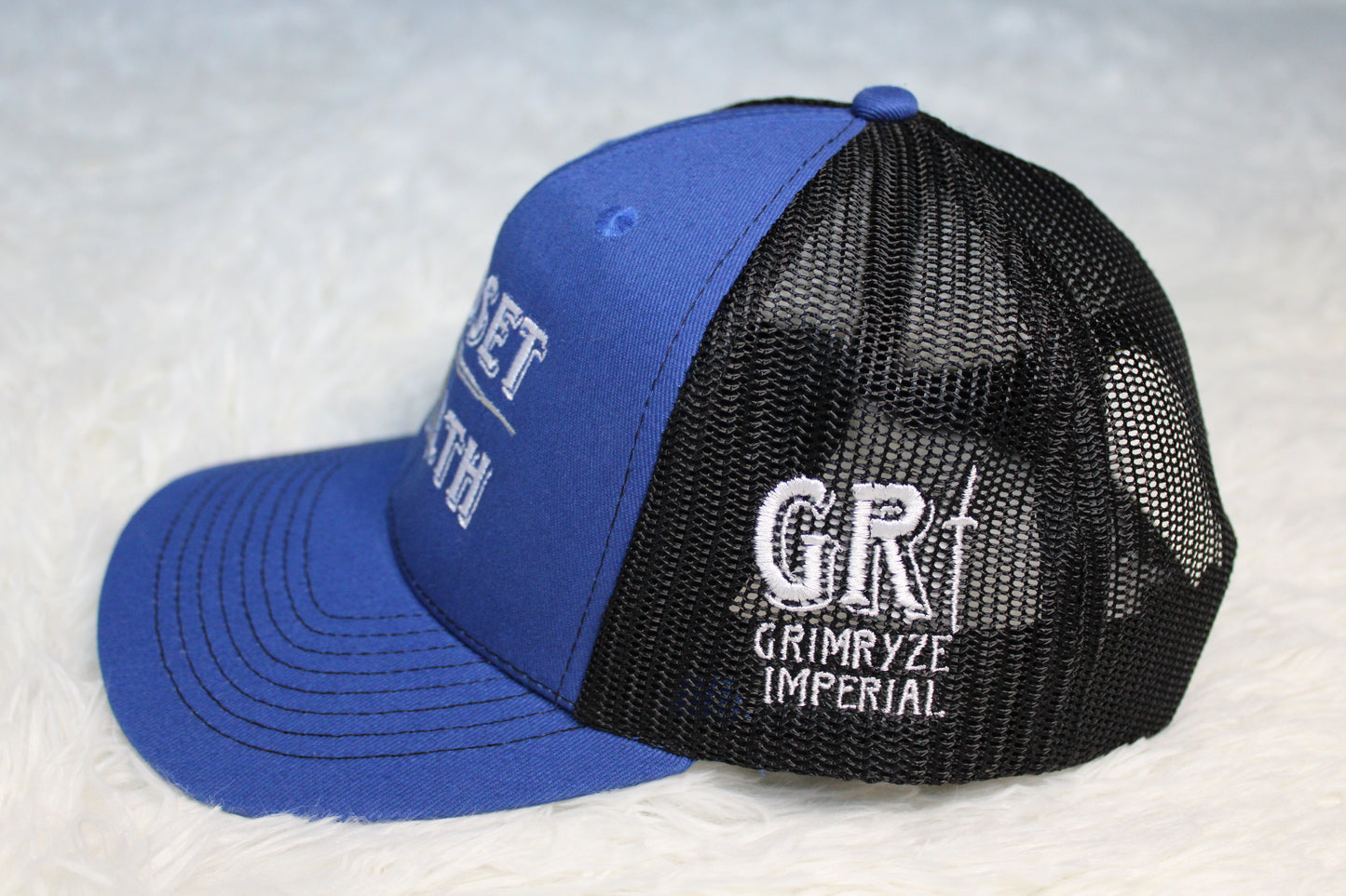 Mindset = Wealth Trucker Hat (Blue/Black)