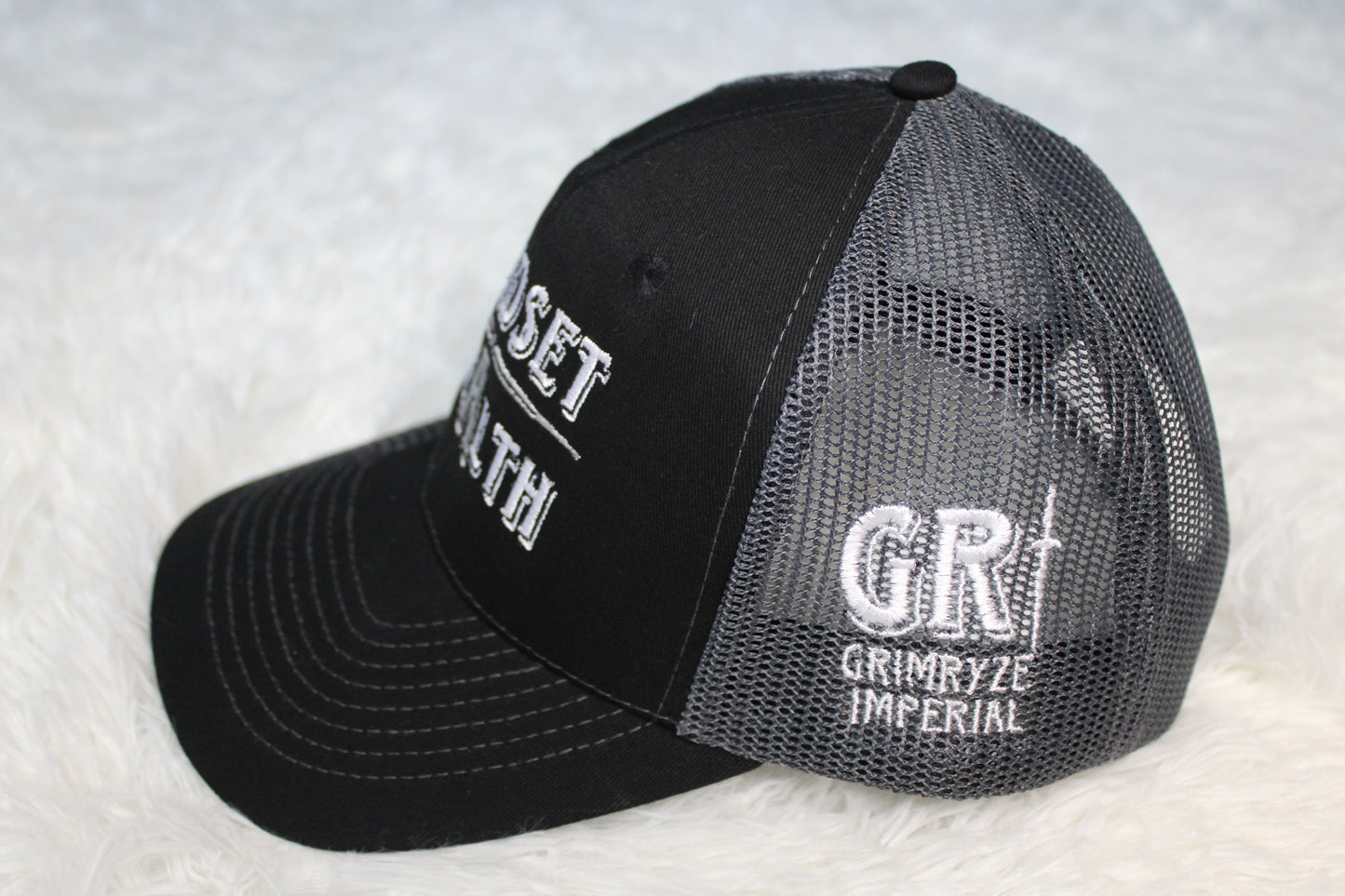 Mindset = Wealth Trucker Hat (Black/Grey)