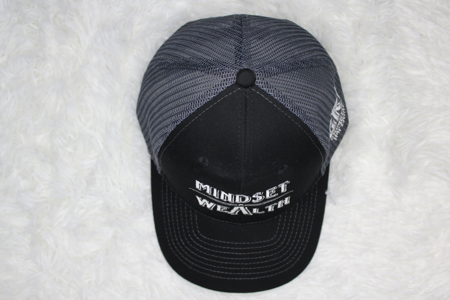 Mindset = Wealth Trucker Hat (Black/Grey)