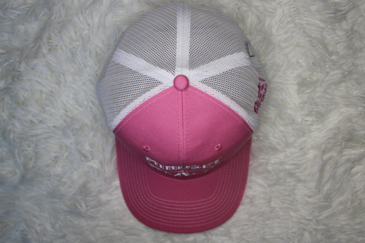 Mindset = Wealth Trucker Hat (Pink/White)