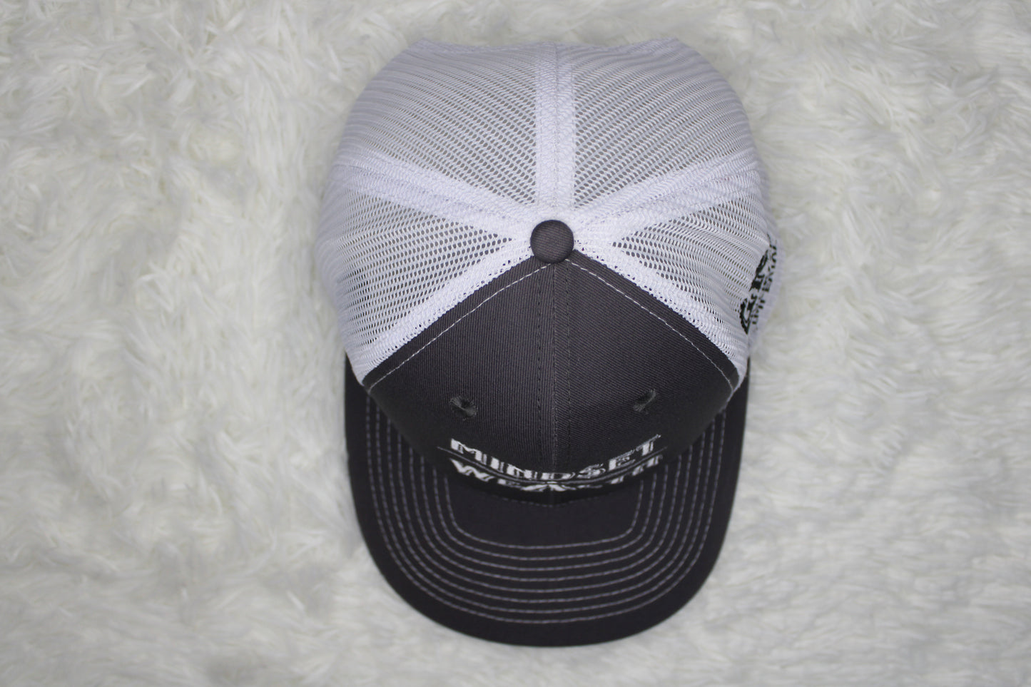 Mindset = Wealth Trucker Hat (Grey/White)
