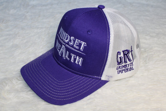 Mindset = Wealth Trucker Hat (Purple/White)