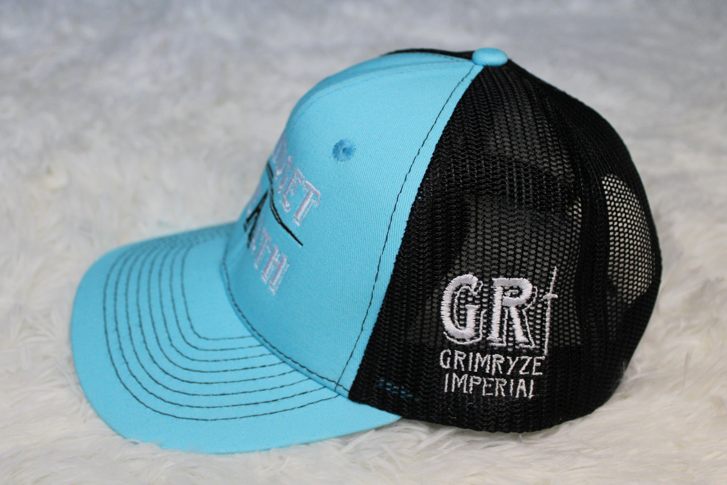 Mindset = Wealth Trucker Hat (Turqoise/Black)