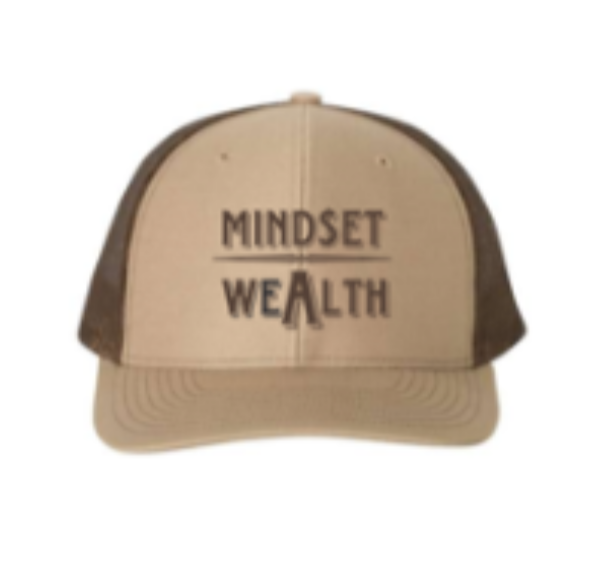 Mindset = Wealth Trucker Hat (Tan/Brown)